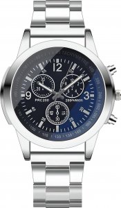 Zegarek sportowy Retoo ZEGAREK MĘSKI KWARCOWY KLASYCZNY SPORTOWY SREBRNY 2