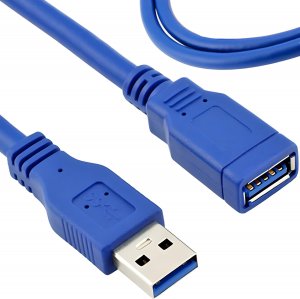 Kabel USB Retoo USB-A - USB-A 3 m Niebieski (E390) 1