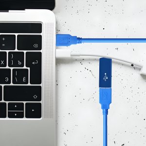 Kabel USB Retoo USB-A - USB-A 3 m Niebieski (E390) 12