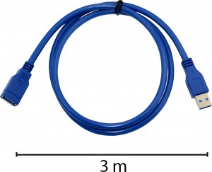 Kabel USB Retoo USB-A - USB-A 3 m Niebieski (E390) 16