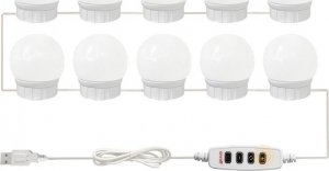 Retoo LAMPKI ŚWIATEŁKA LED NA LUSTRO TOALETKI MAKIJAŻ 10 2