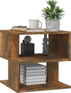 vidaXL Stolik boczny, przydymiony dąb, 40x40x40 cm 5