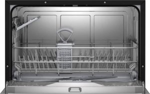 Zmywarka Bosch BOSH SKS51E36EU Kompaktowa wolnostojaca zmywarka - 6 kompletów naczyn - 49 dB - A + - 55 cm - Czarny - Silnik EcoSilence Drive 2
