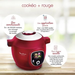 Multicooker Moulinex MOULINEX CE85B510 COOKEO + 6L Smart Multicooker - 180 zaprogramowanych receptur - Czerwony 3