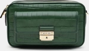 Torba Michael Kors Michael Kors Bradshaw Medium Wytlaczana Skórzana Torba Na Aparat z Efektem Krokodyla Zielona 1