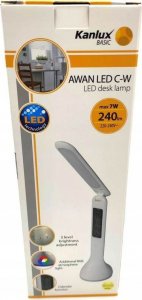 Lampka biurkowa Kanlux LAMPKA BIURKOWA LED AWAN LED C-W BIAŁA 7W 1