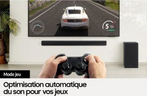 Soundbar Samsung SAMSUNG  HW-B450 2.1-kanalowy soundbar 300 W + 6,5-calowy bezprzewodowy subwoofer + Adaptive Sound Lite + tryb gry + wzmocnienie basów 6