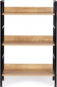 ModernHome Regał drewniany nowoczesny metalowa rama LOFT 3 półki 1