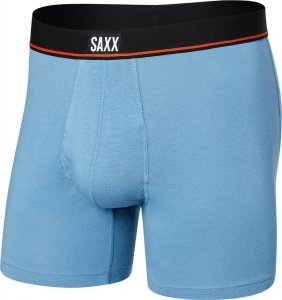 SAXX Bokserki męskie elastyczne SAXX NON-STOP STRETCH Boxer Brief z rozporkiem - niebieskie S 1