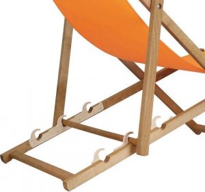 Springos Leżak drewniany impregnowany z tkaniną w kolorze morskim UNIWERSALNY 2