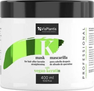 Vis Plantis Vis Plantis Professional Maska do włosów po keratynowym prostowaniu - Vegan Keratin 400ml 1