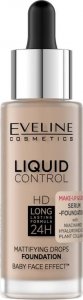 Eveline Eveline Liquid Control HD Podkład do twarzy z dropperem nr 025 Light Rose  32ml 1