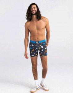 SAXX Bokserki męskie szybkoschnące SAXX VIBE Boxer Brief piłki - szare S 3