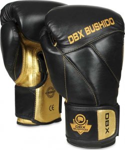 DBX BUSHIDO Rękawice bokserskie  "Hammer - Gold"  ze skóry naturalnej  12oz 2346 2