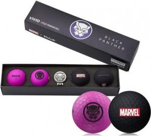 Volvik morele Piłki golfowe VOLVIK MARVEL BLACK PANTHER, Pack 1