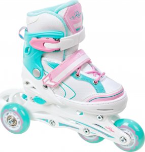 RAVEN Rolki Wrotki 3w1 Regulowane RAVEN Lia 27-30 Kółko LED przednie 9