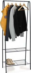 Storage Solutions Wieszak stojak na ubrania podłogowy metalowy czarny / garderoba 1