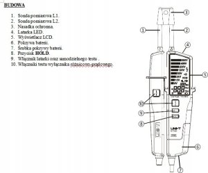 Uni-T Miernik Tester UT18D Próbnik Napięcia i Faz 3