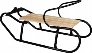 LeanToys Sanki Metalowe Czarne 2