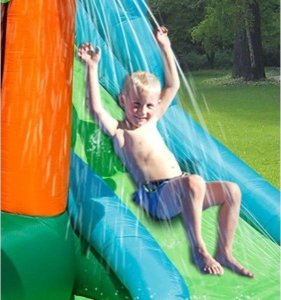 Dmuchaniec Zamek Wodny Dmuchany HappyHop Słoneczna Oaza 7 In 1 5