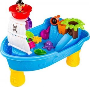 Piaskownica Wodna Basen Statek Piracki - Stolik + Akcesoria Foremki 2