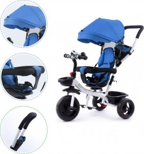 Rower trójkołowy wózek obracane siedzisko 360* 3