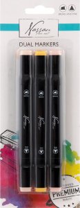 Markery, podwójna końcówka, 3 sztuki w zestawie, m 2