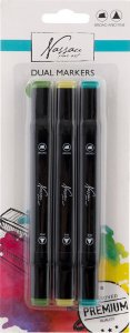 Markery, podwójna końcówka, 3 sztuki w zestawie, m 3