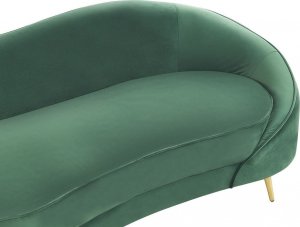 Beliani Sofa welurowa zielona SAVAR! 4