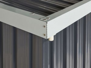 Beliani Stalowy domek narzędziowy szary UMBRIA! 8