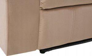 Beliani Sofa z elektryczną funkcją relaksu 3-osobowa welurowa LED z ładowarką beżowa BERGEN! 13