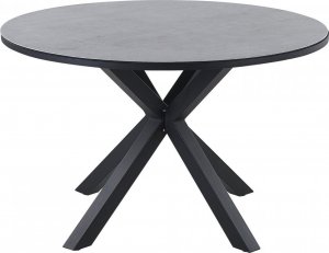 Beliani Stół ogrodowy okrągły ⌀120 cm szary z czarnym MALETTO! 3