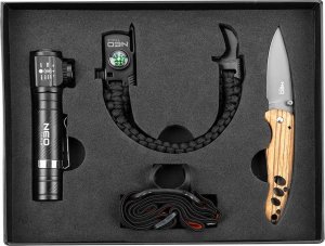 Neo Set 3 elementy (latarka czołowa, bransoletka survivalowa 5 w 1, Nóż składany) 63-033 3