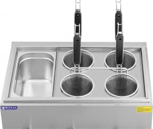 Royal Catering Makaroniarka warnik do gotowania makaronu z kranikami 4 kosze + GN 1/3 3 x 6,5 l 3000 W Makaroniarka warnik do gotowania makaronu z kranikami 4 kosze + GN 1/3 3 x 6,5 l 3000 W 5