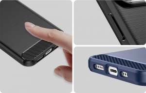Hurtel Carbon Case etui iPhone 14 Pro elastyczny żelowy pokrowiec na tył plecki czarny 11