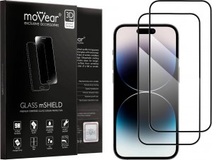 moVear 2 szt. | moVear GLASS mSHIELD 3D PRO-E do Apple iPhone 14 Pro (6.1") (kompatybilne z etui) Standard 1