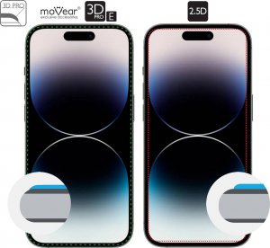 moVear 2 szt. | moVear GLASS mSHIELD 3D PRO-E do Apple iPhone 14 Pro (6.1") (kompatybilne z etui) Standard 5