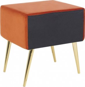 Beliani Szafka nocna welurowa pomarańczowa FLAYAT! 5