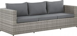 Beliani Zestaw ogrodowy z technorattanu 5-osobowy prawostronny szary SABBIA! 4