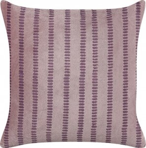 Beliani Lumarko Welurowa poduszka dekoracyjna w paski 45 x 45 cm różowa AGAPANTHUS! 1