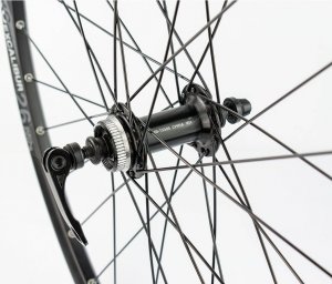 XMX Koło przód 26" Disc piasta Shimano HB-TX505 Center Lock, obręcz Rodi Excalibur XC czarna - szprychy czarne Uniwersalny 2
