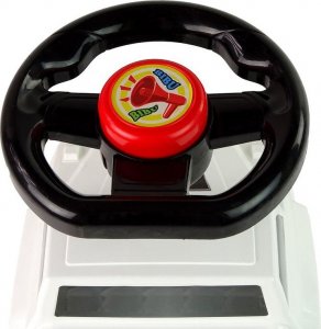 LeanToys Samochód Jeździk QX-5500- 2 Klakson Oparcie Biały 3