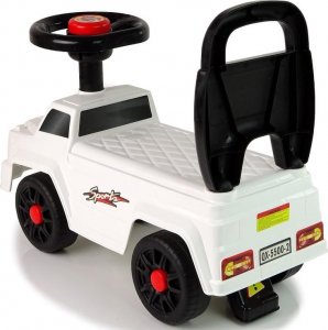 LeanToys Samochód Jeździk QX-5500- 2 Klakson Oparcie Biały 4