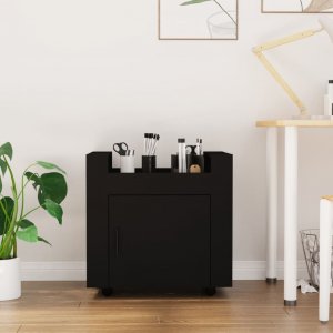 vidaXL vidaXL Szafka pod biurko, czarna, 60x45x60 cm, materiał drewnopochodny 1