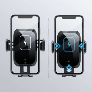 Alogy Grawitacyjny uchwyt samochodowy Alogy z ładowarką Qi na kokpit kratkę 15W + Ładowarka USB - USB-C 3