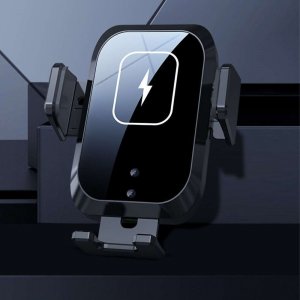 Alogy Grawitacyjny uchwyt samochodowy Alogy z ładowarką Qi na kokpit kratkę 15W + Ładowarka USB - USB-C 4