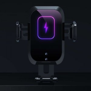 Alogy Grawitacyjny uchwyt samochodowy Alogy z ładowarką Qi na kokpit kratkę 15W + Ładowarka USB - USB-C 9