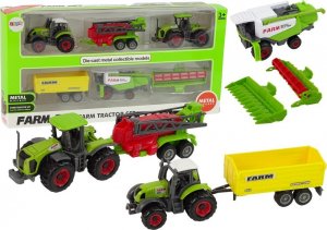 LeanToys Zestaw Maszyn Rolniczych Pojazdów Farmerskich 6 sztuk Traktor 1