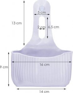 Springos Pojemnik kuchenny 16x9cm organizer na gąbki do zlewu fioletowy UNIWERSALNY 10