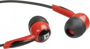 Słuchawki Defender Słuchawki przewodowe dokanałowe Defender Basic 604 mini Jack 3.5mm Czarno-czerwone 2